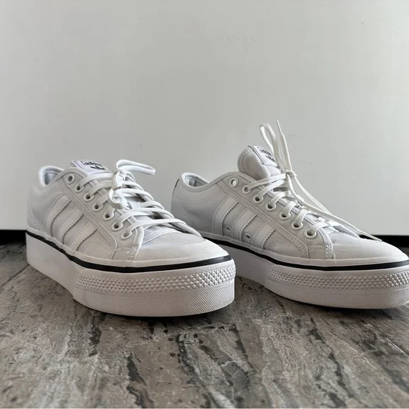 adidas White Platform Sneakers - Picture 2 of 4